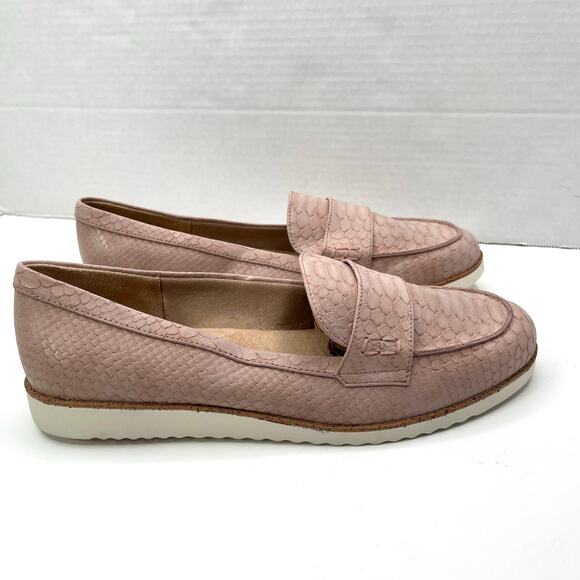 Life Stride Velocity 2.0 Pink Faux Snakeskin Leather Zee Slip On Flat Loafer 9.5 - Picture 7 of 11